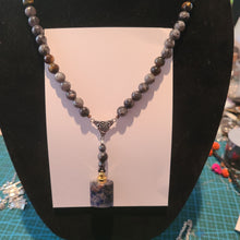 Load image into Gallery viewer, Blue Kryanite perfume/poison bottle rosary
